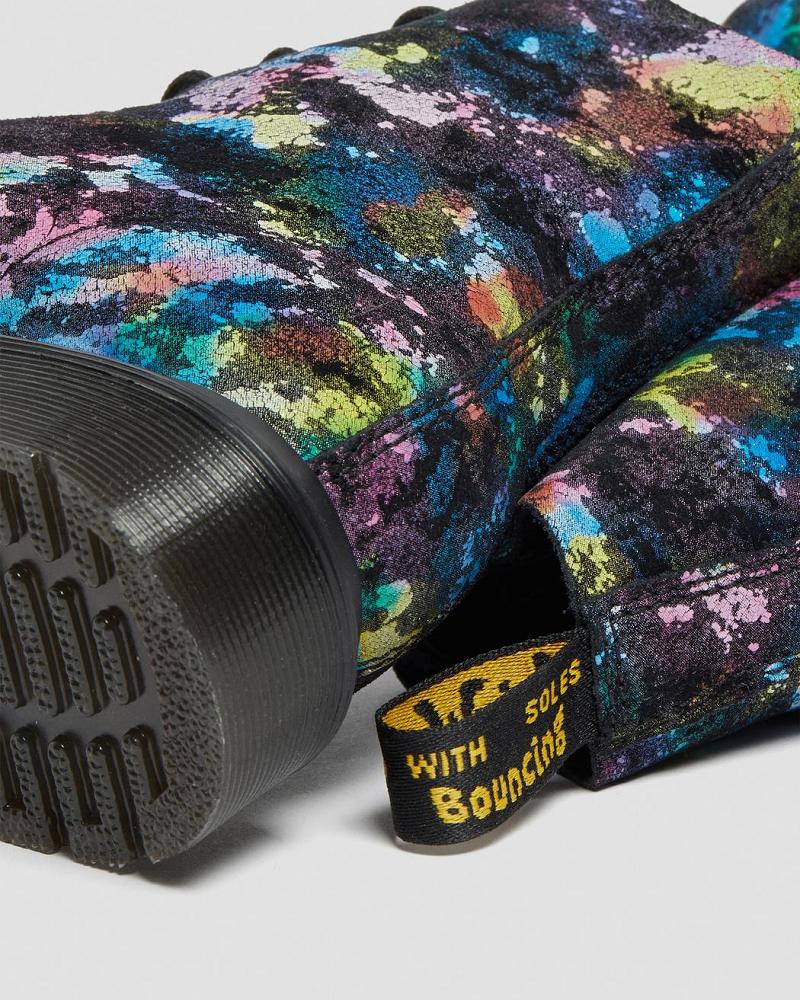 Dr Martens 1460 Pascal Confetti Semsket Skinn Snørestøvletter Dame Svarte | Norge 593KOR